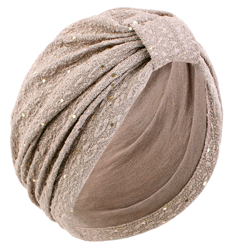 Femmes tricoté torsion Turban chapeau élégant musulman paillettes Hijab écharpe torsion bandeau bandeau dames indien Hijab Turbante
