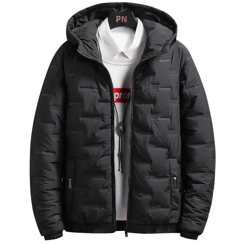 ChimParkas-Manteau à capuche en coton rembourré pour hommes, Veste d'extérieur chaude, Coupe-vent décontracté, Optique, Hiver