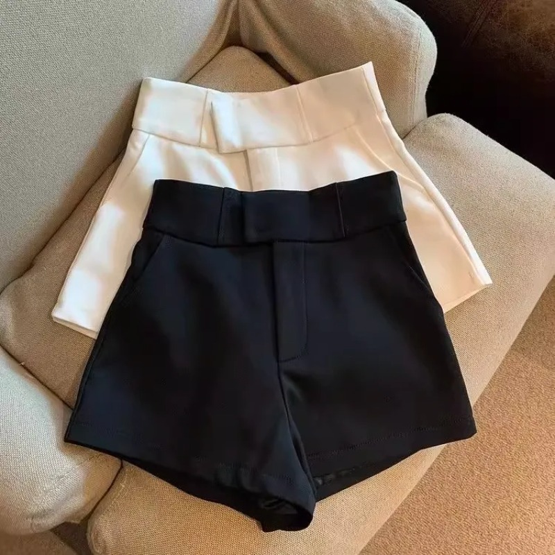 Shorts sexy pour femmes Mooyufon, shorts noirs pour femmes, élégance Harajuku, shorts taille haute, coupe A, slim, décontractés, style Hot Girl, pantalon droit