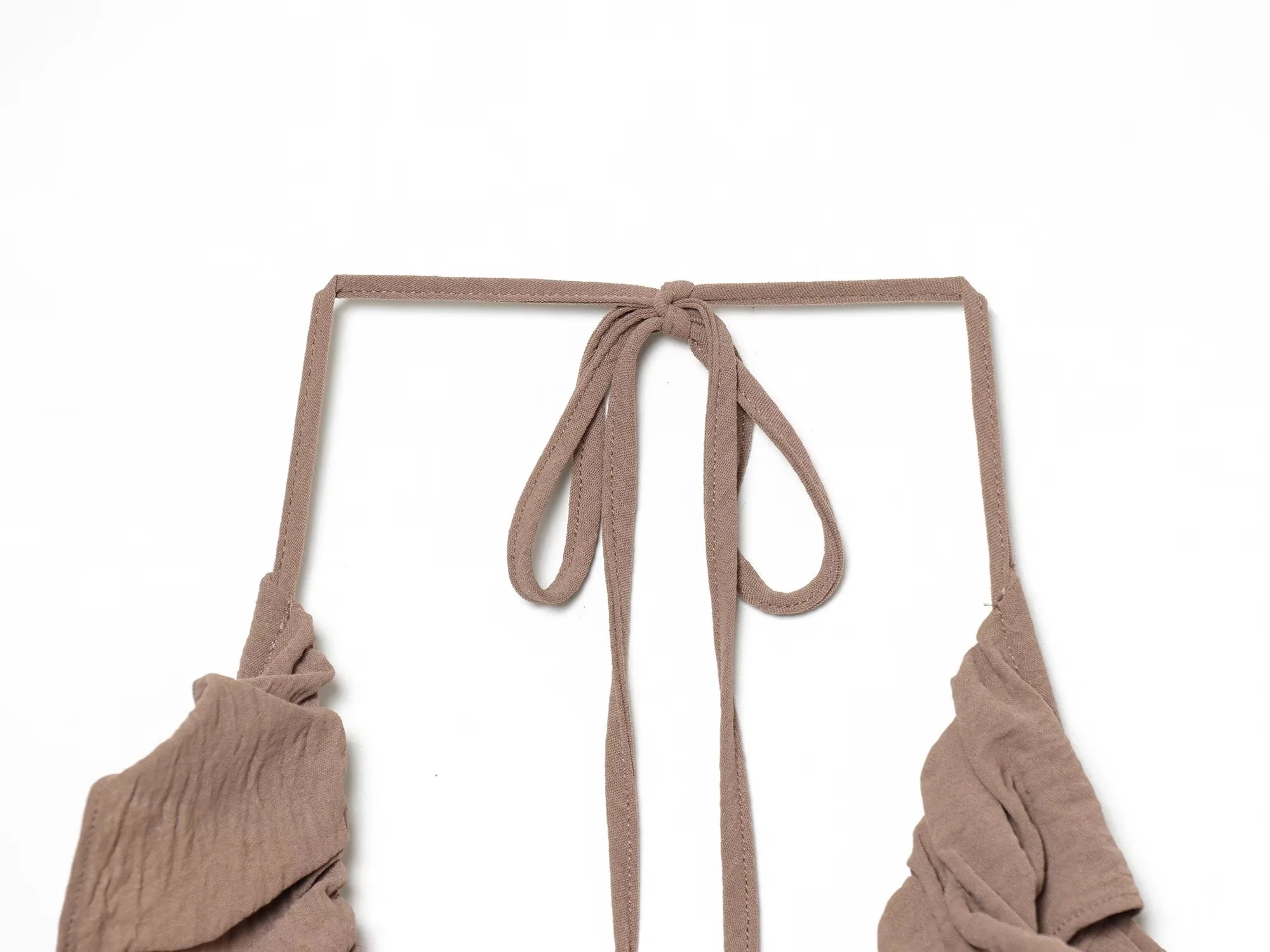 Robe Courte Femme KONDALA Chic Plage et Vacances, Dos Nu, Halter, Volants, Collection Printemps-Été 2026, Idéale Soirées