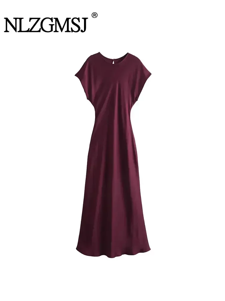 Robe longue en Satin pour femmes, tenue de soirée Chic et élégante, tenue de soirée