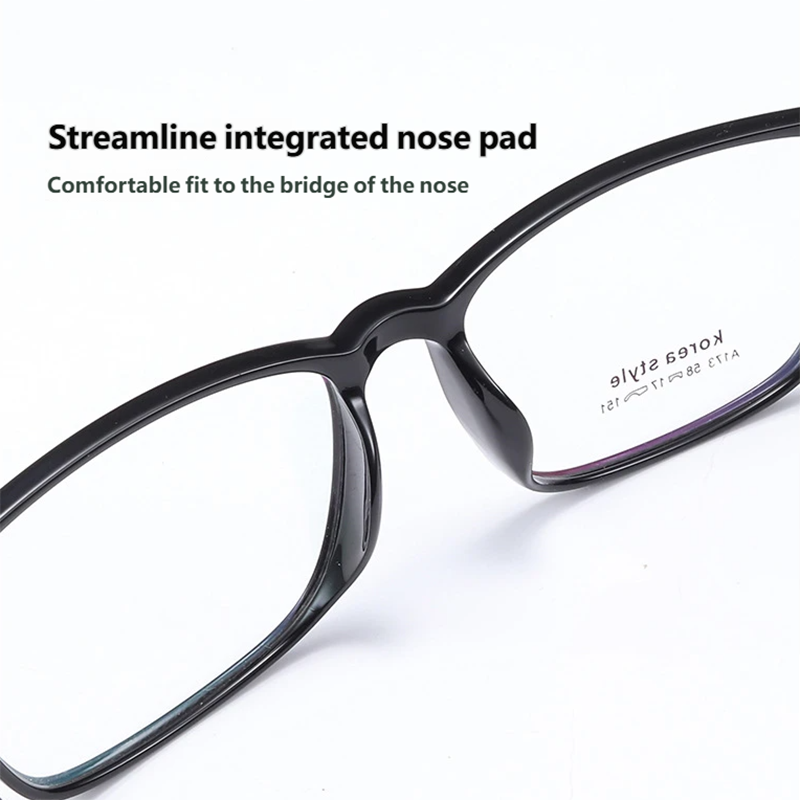 Lunettes carrées surdimensionnées pour grand visage TR90, monture complète, Anti-lumière bleue, lunettes à la mode pour hommes et femmes