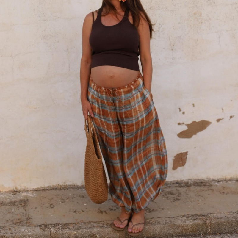 Pantalon Baggy ballon pour femmes, bulle plissée, surdimensionné, jambes larges, lanterne, sarouel