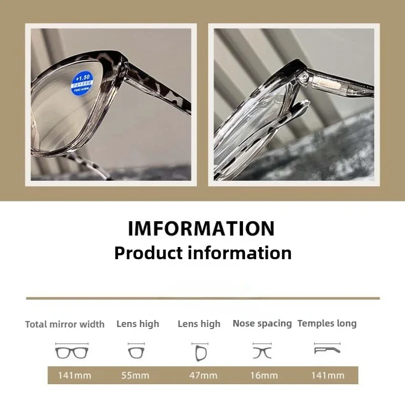 Lunettes de lecture œil de chat pour femmes, grande monture, presbytie, neutre, Anti-lumière bleue, haute définition, nouvelle mode