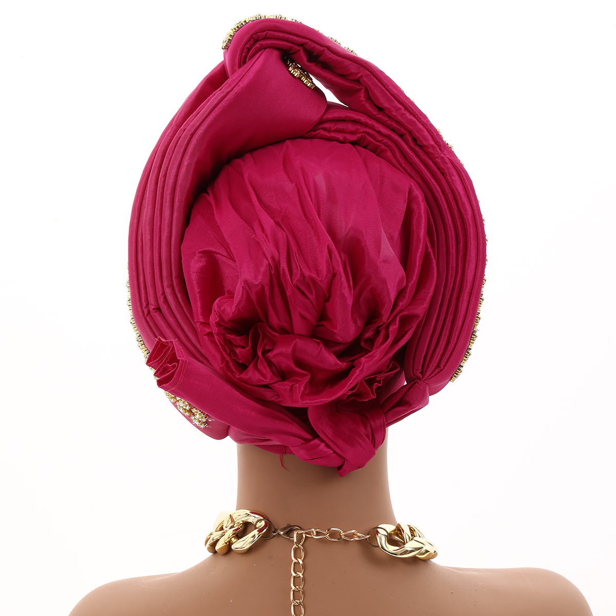 Turban de luxe africain en diamant pour femmes, casquettes nigérianes Auto Gele, Geles de mariage, bandeaux et foulards pour femmes, accessoires de tête pour fêtes