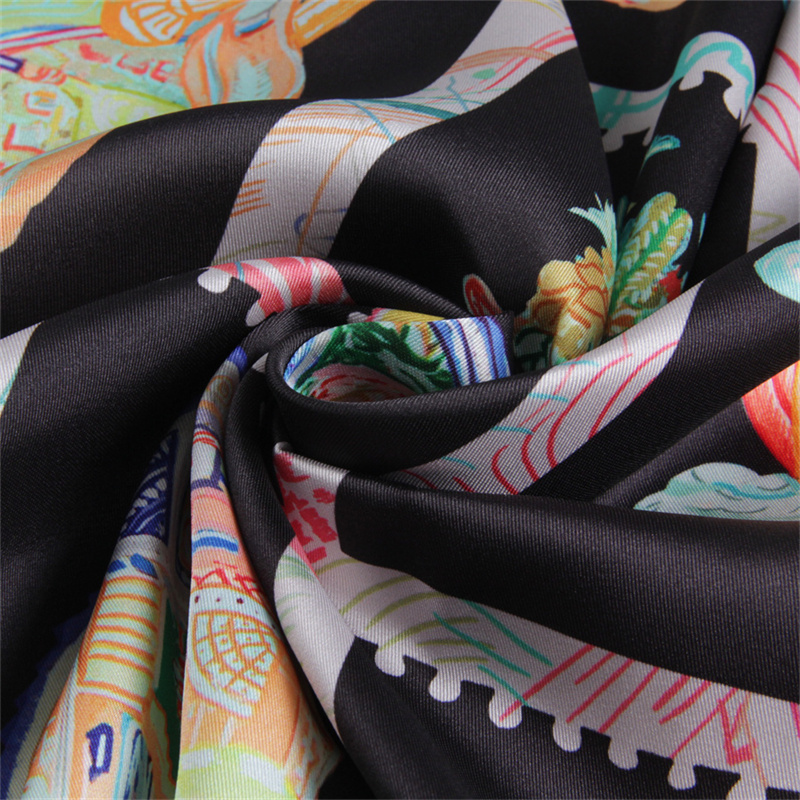 Injplanchers f-Foulard Carré Imprimé Tête de Cheval pour Femme, Châle de Plage, Bandana, Hijabs, 90cm