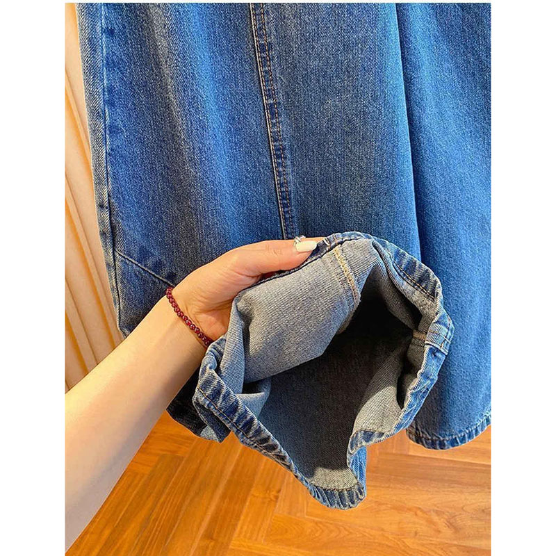 Jean bleu tendance pour femme, pantalon en denim, nouvelle collection été 2026, coupe ample, jambe droite, pantalon large, pantalon 7/8, loisirs féminins