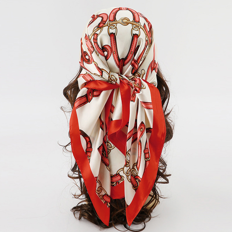 InjJOPrinting-Foulard Carré Multifonctionnel, Tête Ronde, Coupe-Vent, Hijab, Extérieur, Plage, Voyage, Châle, 85cm