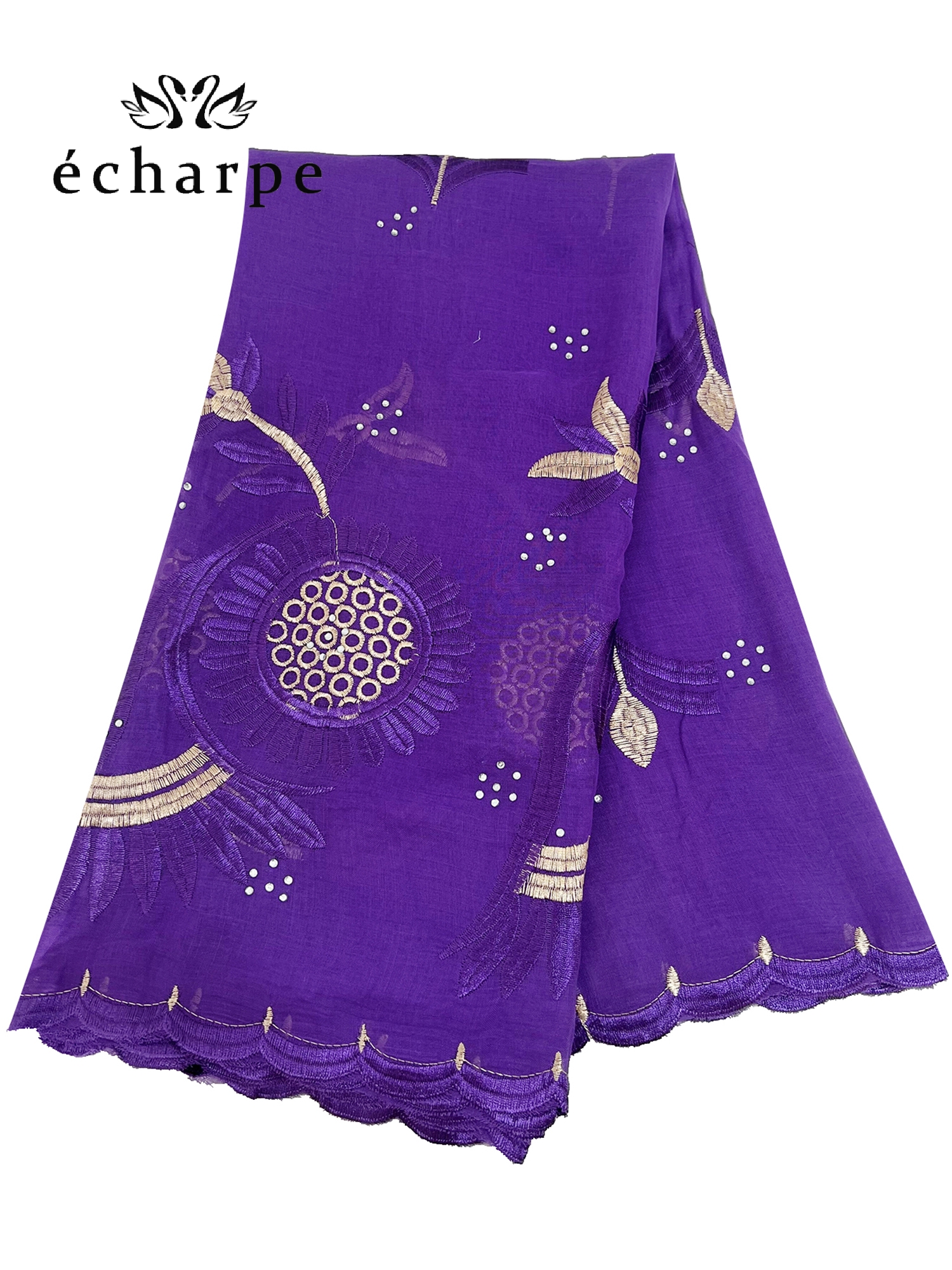 Écharpe en Coton Brodé pour Femme Musulmane, Hijab Africain, Islam, Pashmina, Turban de Sauna, Châles, Nouvelle Collection 2024