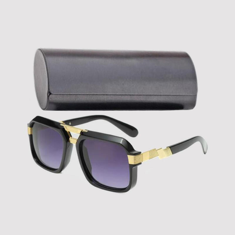 Lunettes de soleil de luxe MOD669 pour hommes et femmes, monture noire dégradée, design monobloc, avec boîte d'origine