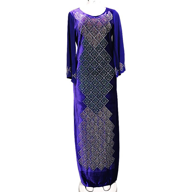 Robe Africaine Dashiki pour Femme, Abaya Maxi en Diamants, Vêtements Ankara, Automne