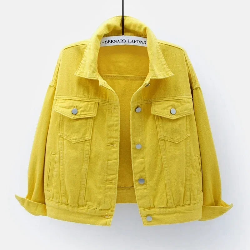 Veste en jean pour femme 2026 – Manteau en jean pour femme – Veste femme – Violet, Blanc, Jaune, Rouge, Rose, Bleu, Noir – Tailles 3XL, 4XL – Collection 2025