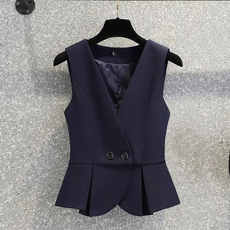 Costume pour femmes gilet veste 2025 printemps été mode tempérament femme gilet être tout-match haut de gamme lâche dames vêtements d'extérieur