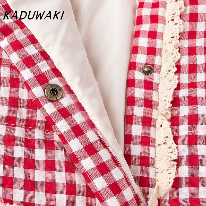 KADUWAKI-Parka coréenne adorable à motifs de cœur pour femme, veste matelassurera en coton matelassé à manches longues, vêtements féminins mignons, printemps