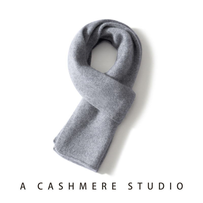 Écharpe en cachemire 100% pour femmes/hommes, nouvelle mode d'hiver, couleur unie, garde au chaud en plein air, accessoires tricotés en cachemire doux, foulards unisexes