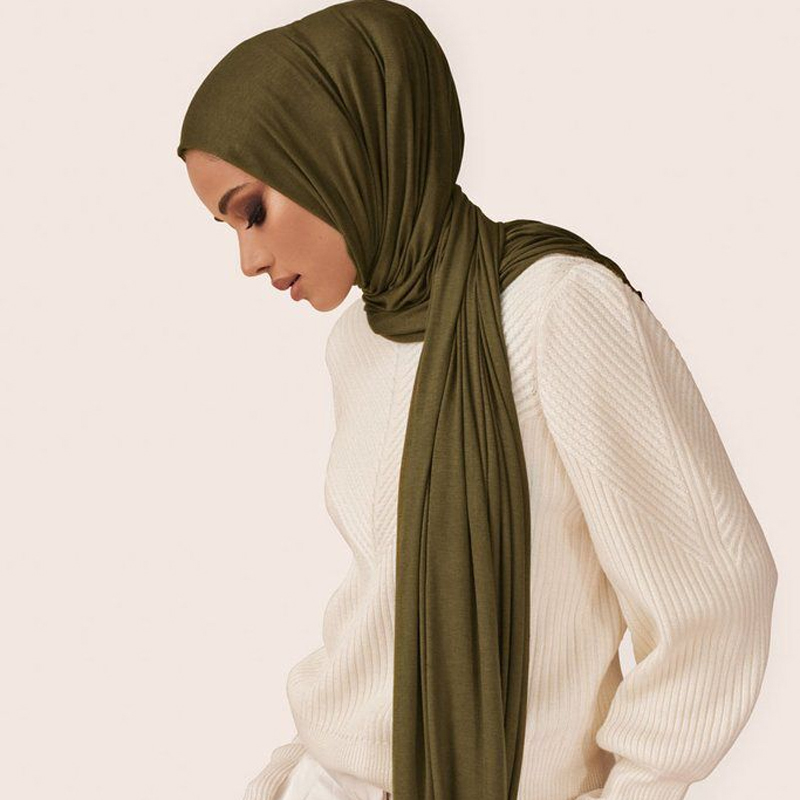 2026 Hijab musulman en jersey, châle uni doux, foulard pour femme musulmane, vêtements islamiques, foulard arabe, couvre-chef