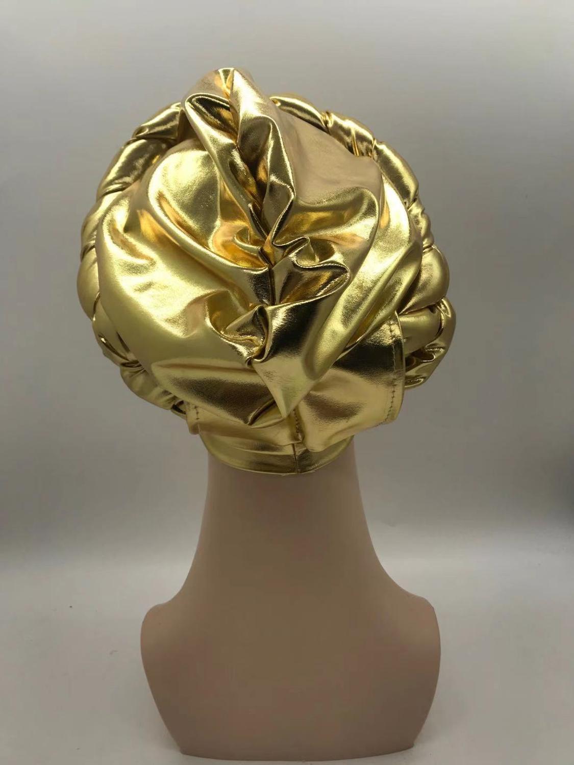 Casquettes turban croisées pour femmes africaines, écharpe de sauna prête à porter, bonnet arabe, enveloppes de tête tressées, Auto Gele, 2022