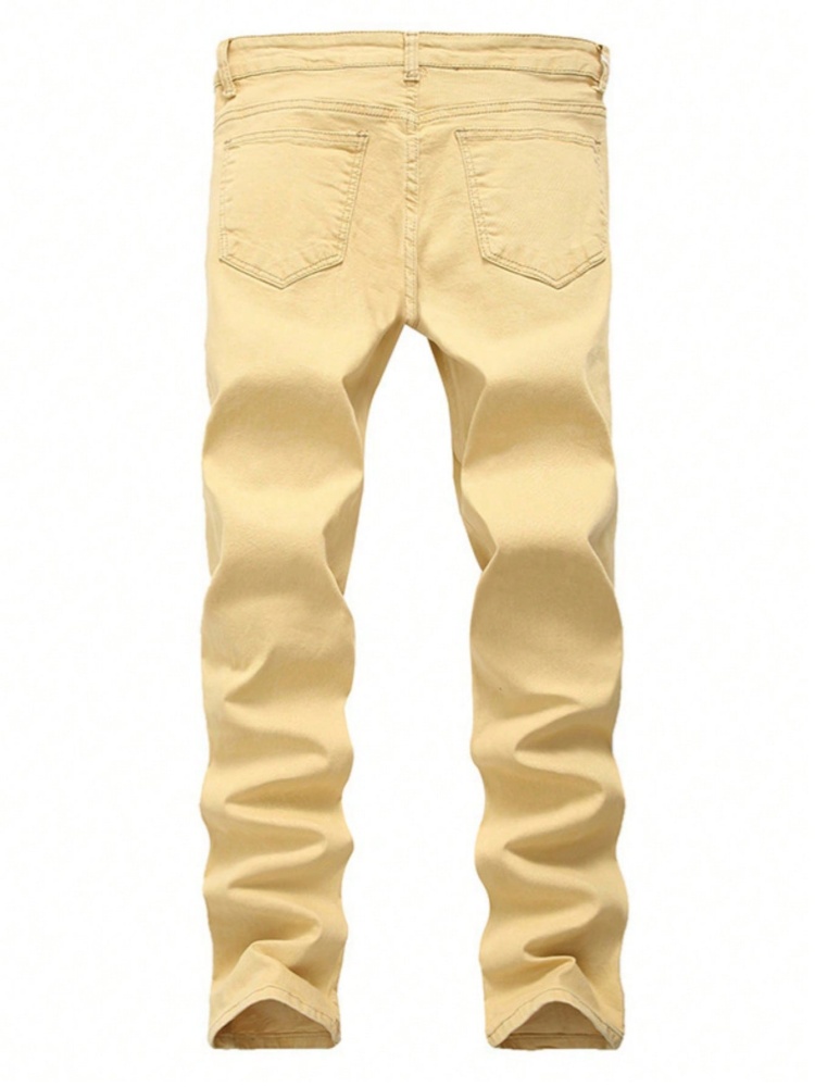 Jean homme pantalon Slim décontracté kaki élasticité mode Denim pantalon Streetwear homme vêtements Cowboy coupe ajustée pantalon crayon