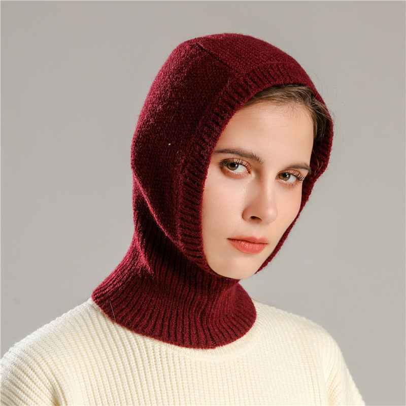 Chapeau de cagoule pour femme, bonnet Skullies pour femme, écharpe chaude, pull extérieur, bonnet Snood, masque à col, hiver