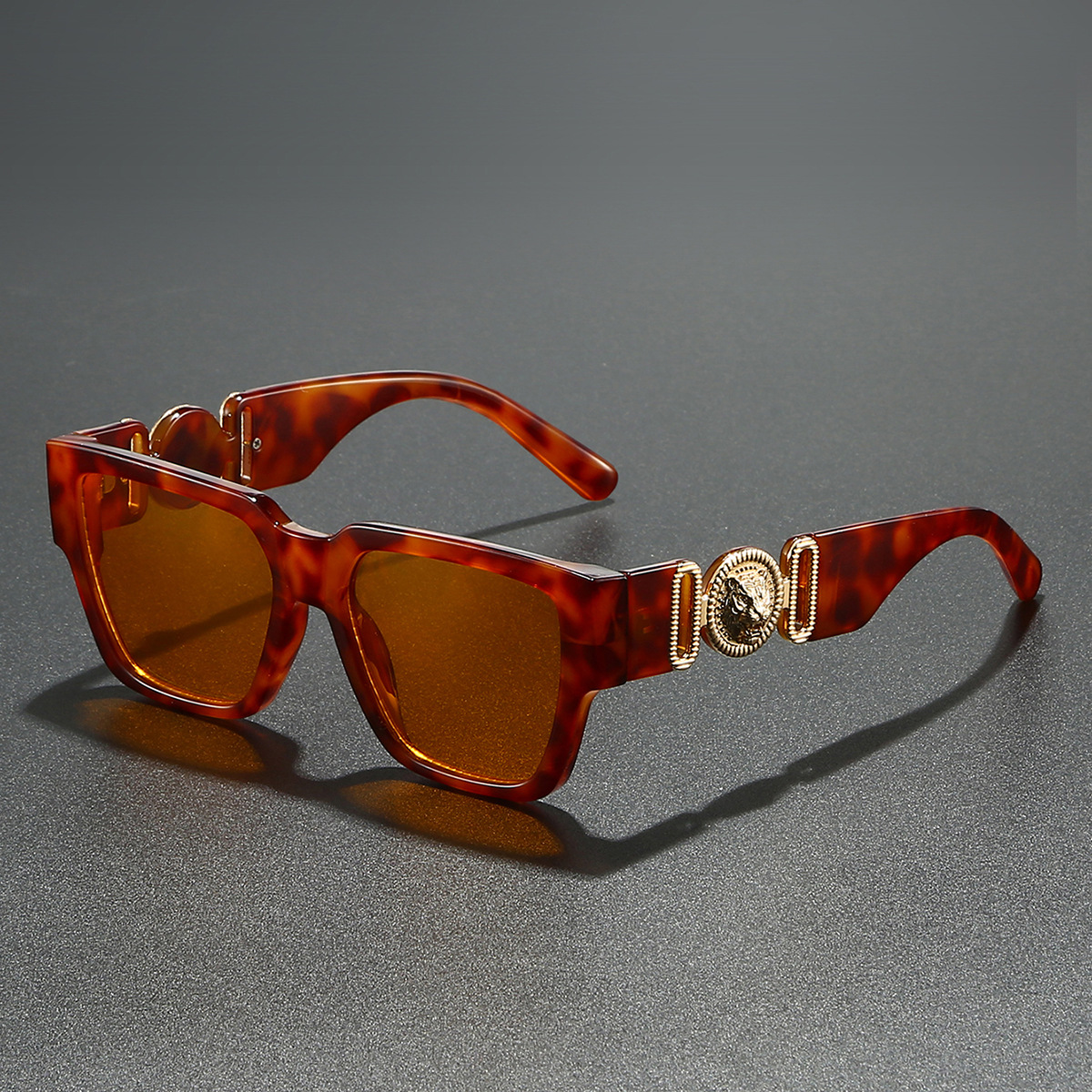 2025 lunettes De soleil De luxe femmes nuances carrées tête De léopard voyage décontracté couleur Patchwork lunettes De soleil Gafas De Sol