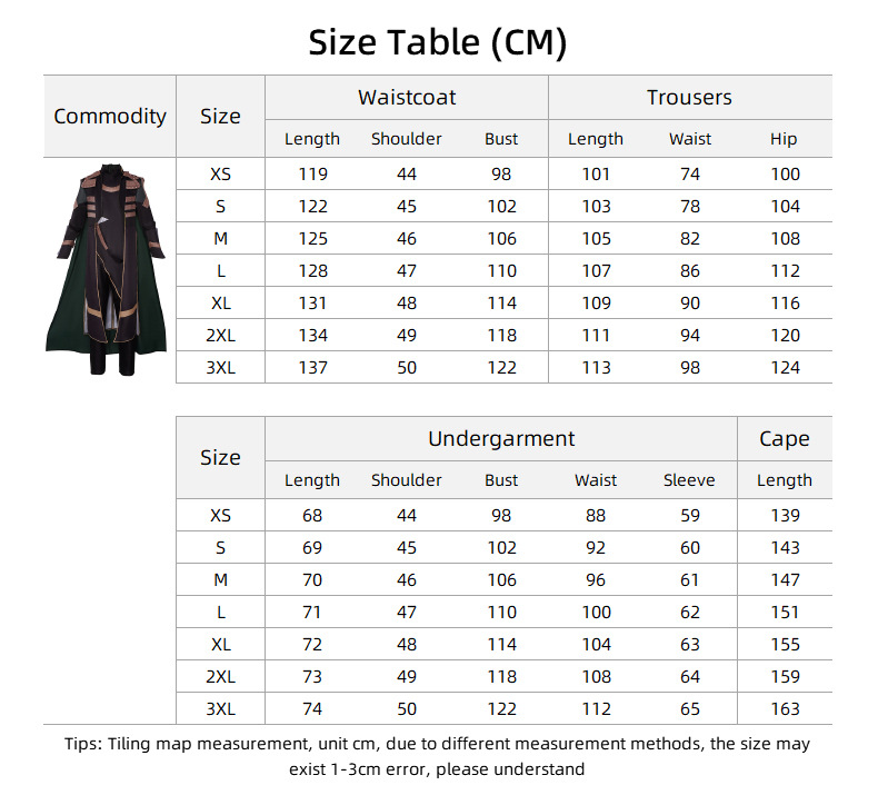 Costume de Cosplay du film fantaisie Loki, uniforme avec Cape pour hommes adultes, tenue de fête de carnaval d'halloween, vêtements de spectacle