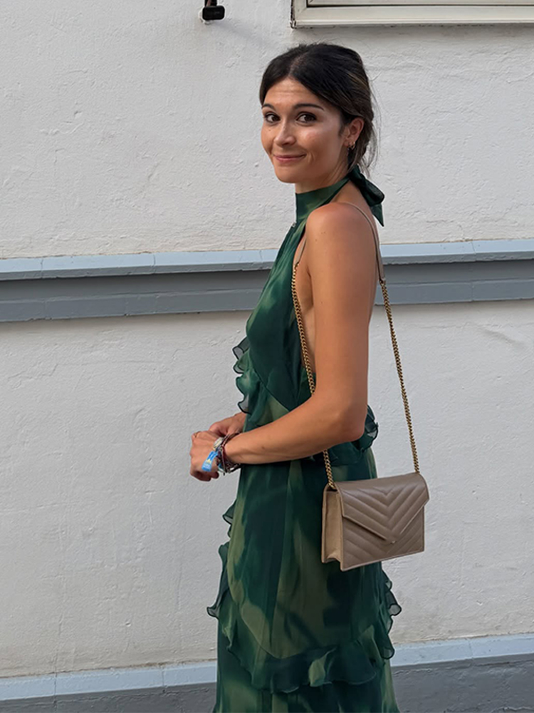 Robes décontractées pour femmes, robe maxi à bretelles florales, détail de volants superposés, robe élégante pour les vacances et les soirées, vêtements féminins, vêtements de plage