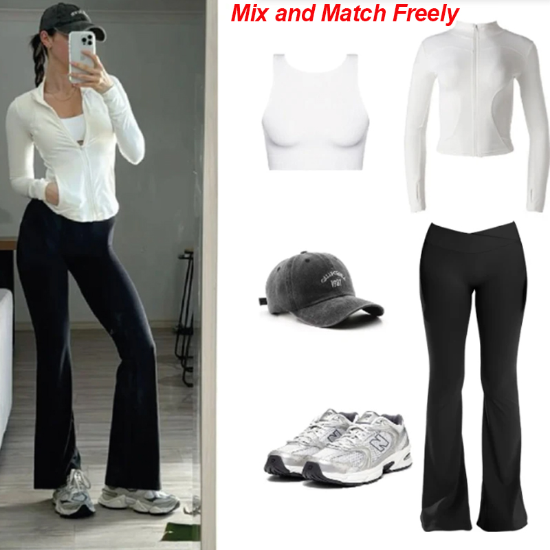Leggings évasés sexy pour femme, pantalon de course, pantalon à effet froncé aux fesses, collant de sport à taille croisée, legging de fitness à jambe large pour femme