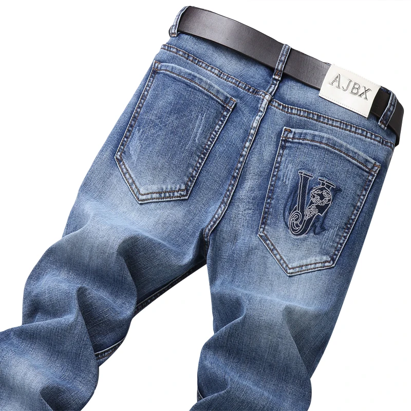 Jeans carillon coupe couvertes pour hommes, pantalons longs décontractés polyvalents, marque de luxe européenne, mode haut de gamme, vêtements en denim, Y2K