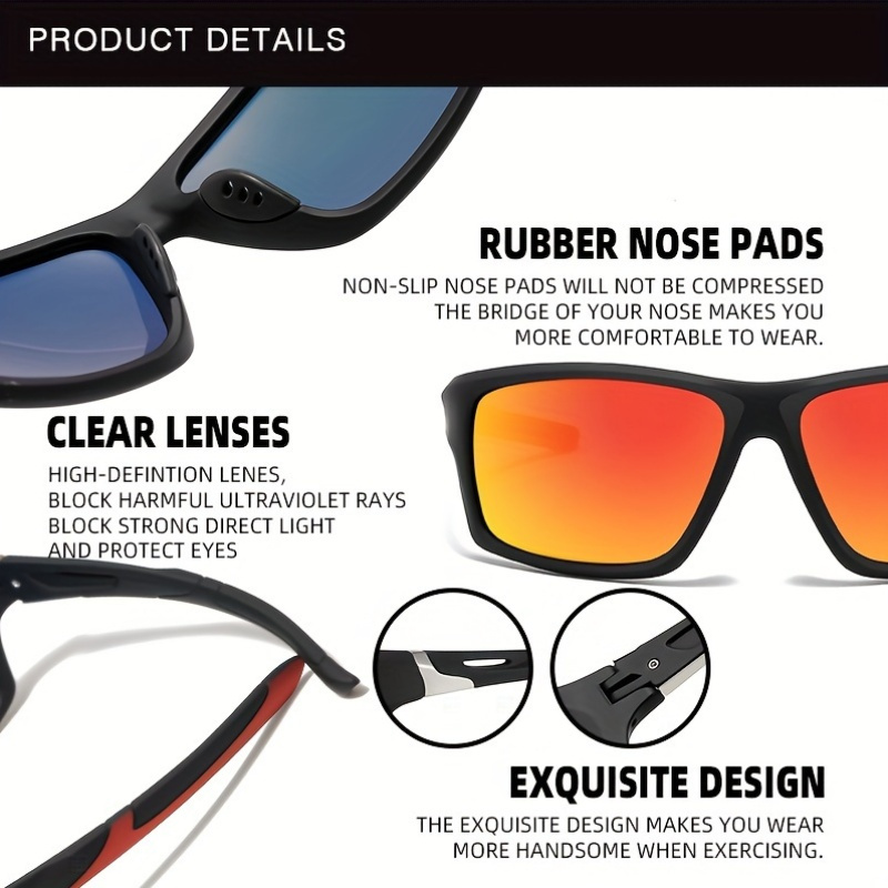 Nouvelles lunettes de soleil de sport polarisées pour hommes, monture de lentille TAC de haute qualité, bord complet, Protection UV, alliage décoratif, pour l'escalade