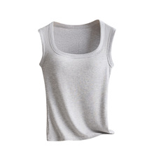 Camisole sans manches avec bonnet pour femmes, vêtements d'extérieur respirants à épaules larges, gilet d'intérieur avec soutien-gorge intégré, 40-75kg, S-XL