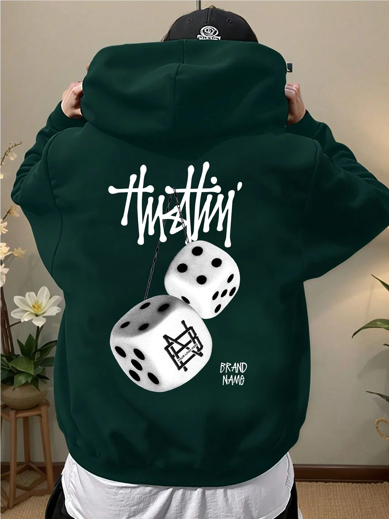 Sweat-shirt à capuche pour homme et femme - Nouveau motif géométrique tendance, coupe ample et chaude, veste de sport hiver-printemps