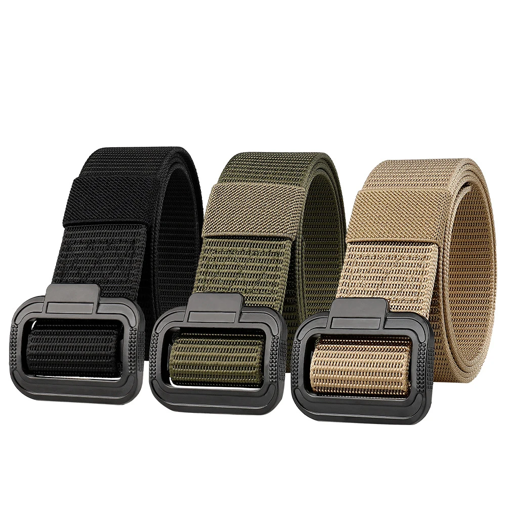 Ceinture tactique de sport pour hommes et femmes – Matériau en toile de nylon, boucle solaire en métal, idéale pour un usage extérieur et quotidien