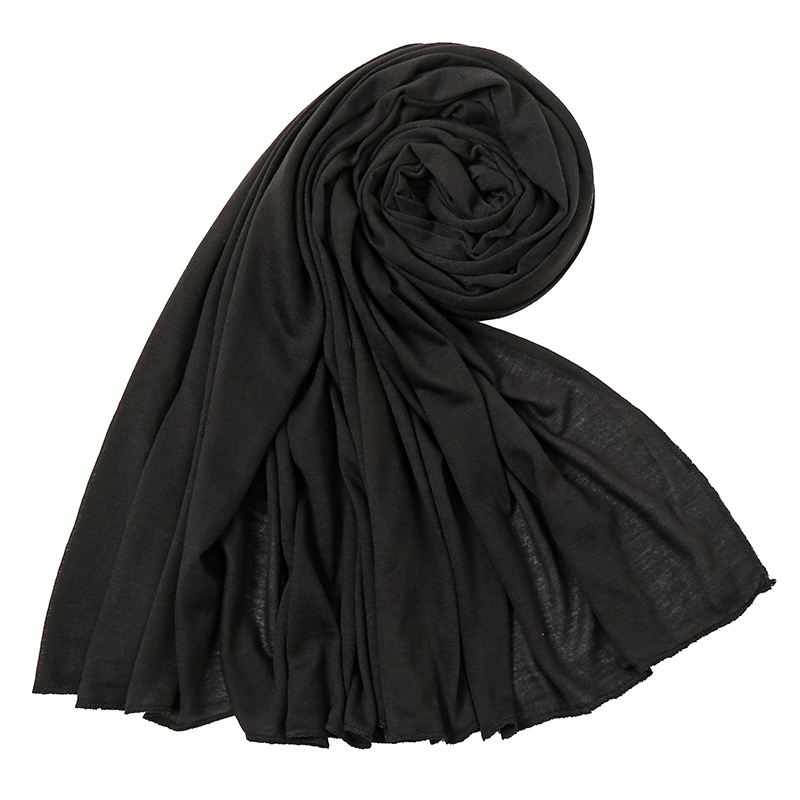 Foulard Hijab en Jersey Premium Grande Taille 180*85cm pour Femme, Châle en Coton, Turban Islamique, Voile Arabe, Écharpe de Tête Musulmane pour Femme