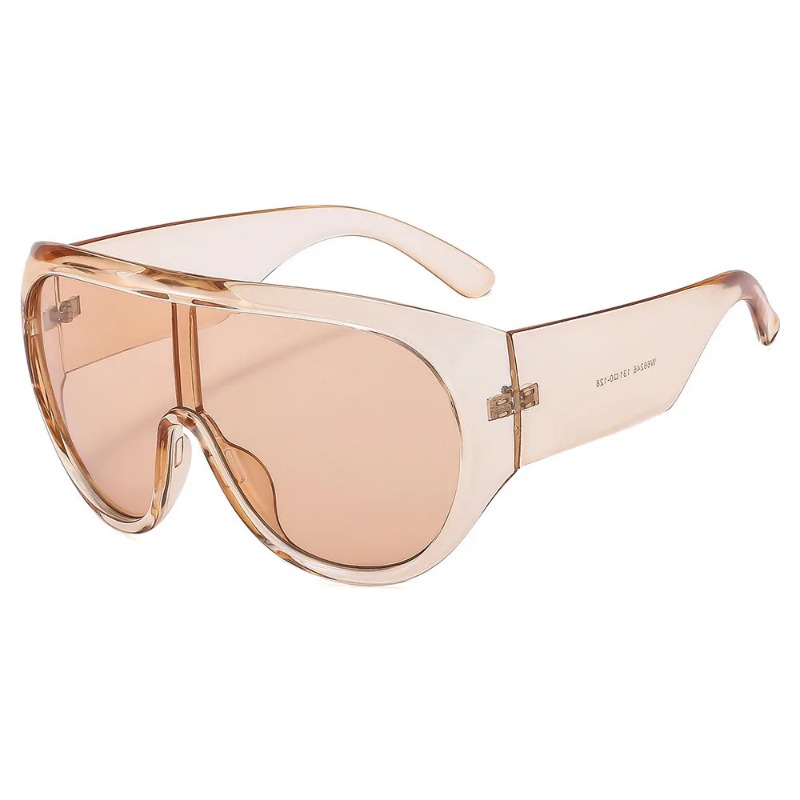 Lunettes de soleil pilote oversize populaires pour femme, monture large de luxe, verres dégradés monobloc, style rétro classique, monture épaisse
