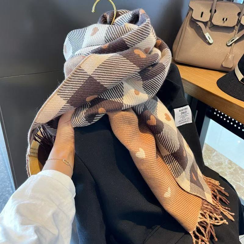 Écharpe unisexe en cachemire, enveloppe de cou chaude et douce pour hommes et femmes, écharpe de randonnée en plein air assortie avec tout, décorer le cadeau, hiver