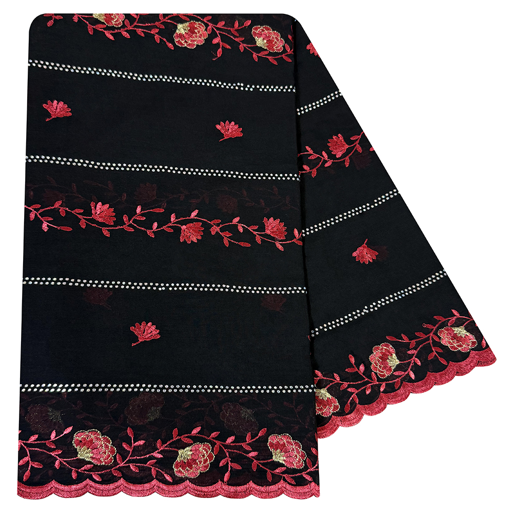 Nouveau style floral 2026 KASHKHA – Foulard brodé 100 % coton, style africain, pour la prière, Dubaï