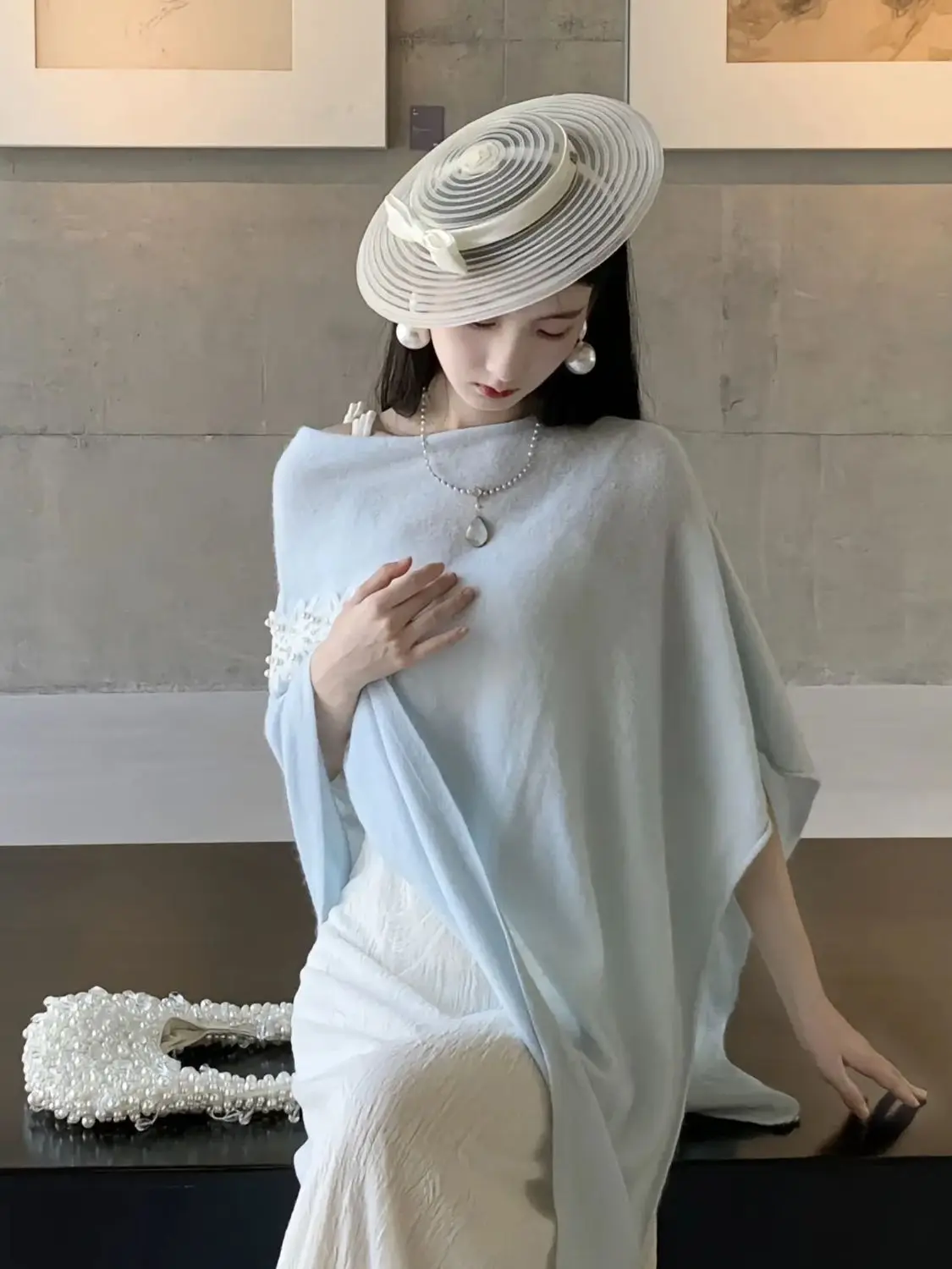 Chapeau de soleil britannique élégant rétro pour femmes, couvre-chef d'extérieur à la mode, avec nœud décoré, pour Banquet, nouvelle collection printemps été