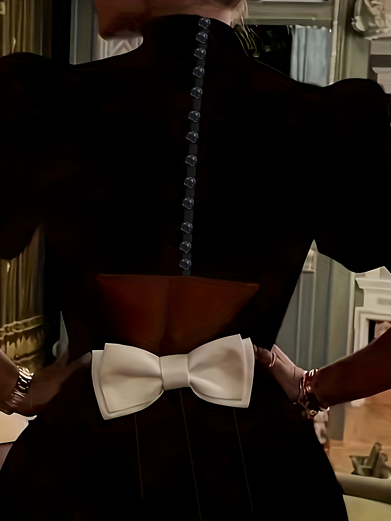Robe d'été décontractée et élégante pour femme, style ajouré avec nœud, col rond, boutonnée, mi-longue