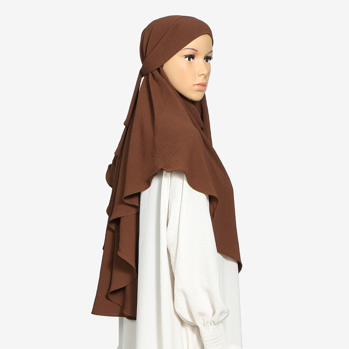 Nouveau Hijab Instantané Premium en Modal pour Femmes Musulmanes, Bonnets Hijab avec Sangles, Foulard Hijab Uni à Nouer à l'arrière, Bandeau Pratique