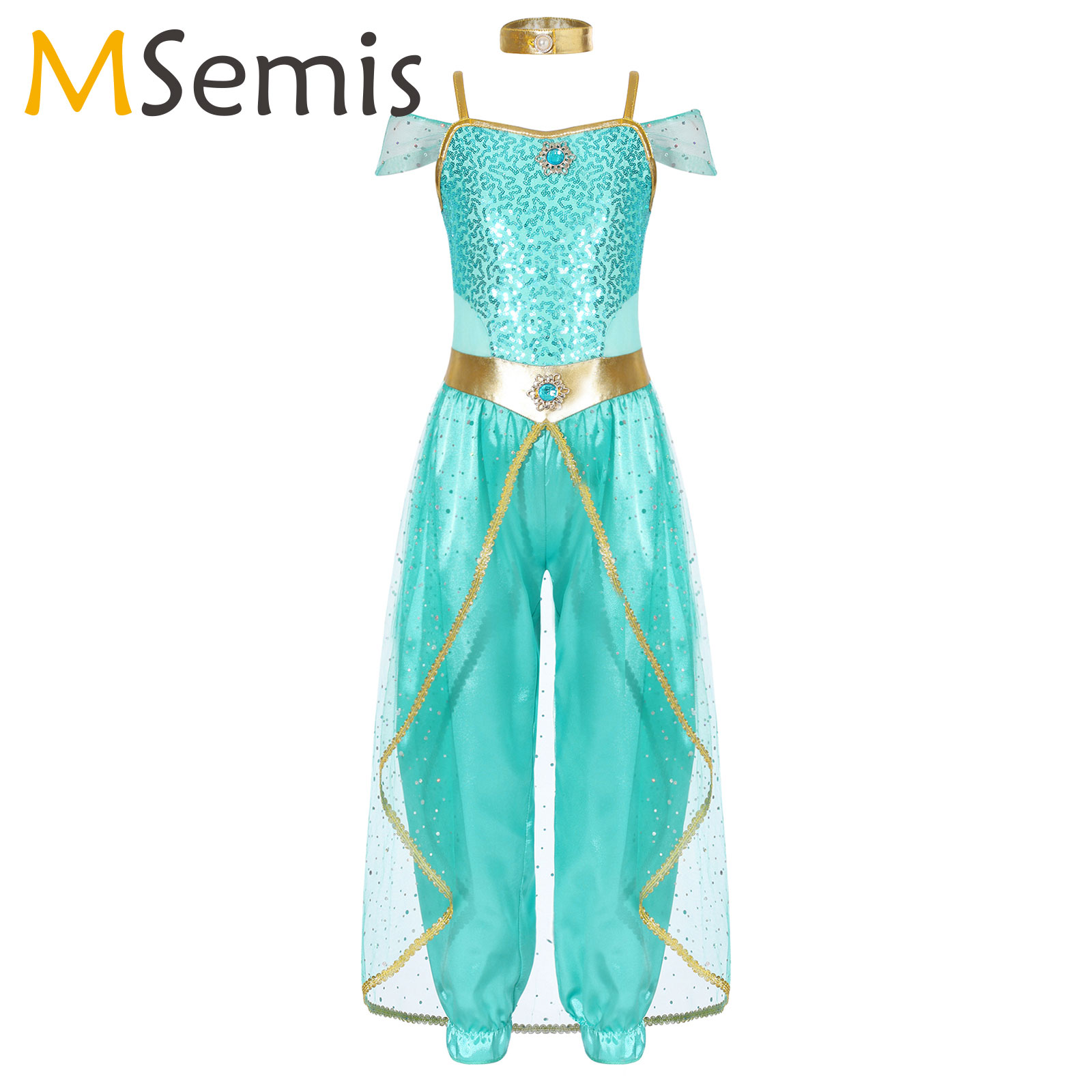 Robe de princesse arabe pour adolescents, robe de spectacle de danse indienne de noël pour fête d'anniversaire, Costume de Jasmin Cosplay d'halloween