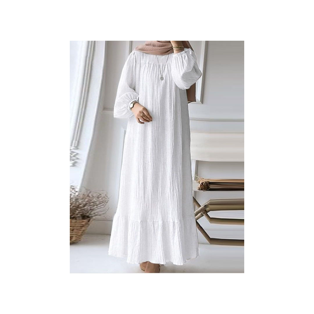 Robe Maxi à Manches sulfpour Femme, Caftan Éducatif, Abaya à la Mode, Eid Mulism, Turquie