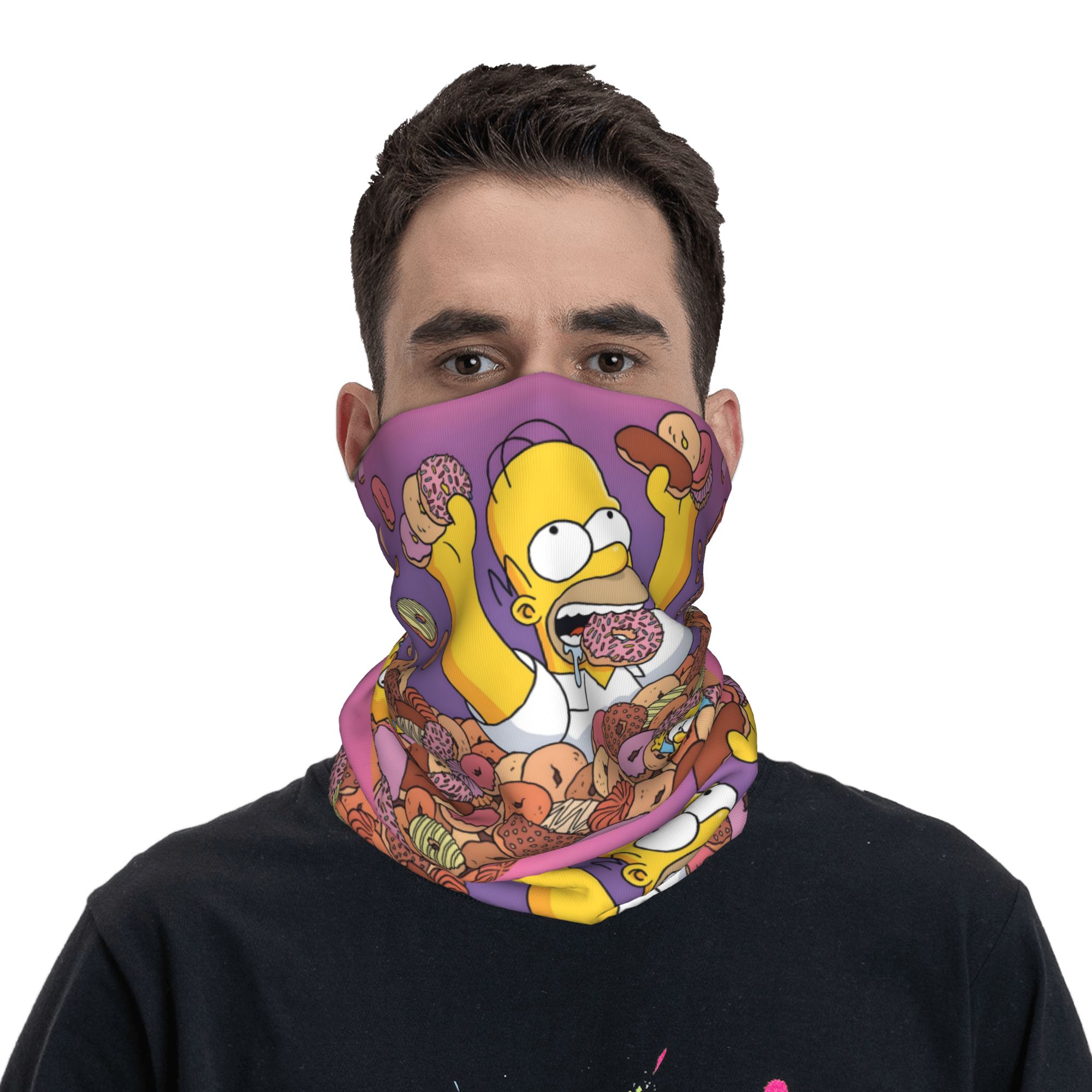 Cache-cou personnalisé The S-Simpsones-Anime pour femmes et hommes, protection UV, bandana de dessin animé Homer pour l'hiver, écharpe pour le cyclisme