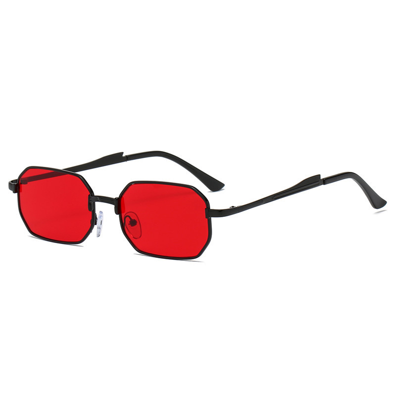 Lunettes de soleil étroites pour hommes, rectangulaires à la mode pour femmes, marque de luxe en métal, lunettes de soleil classiques
