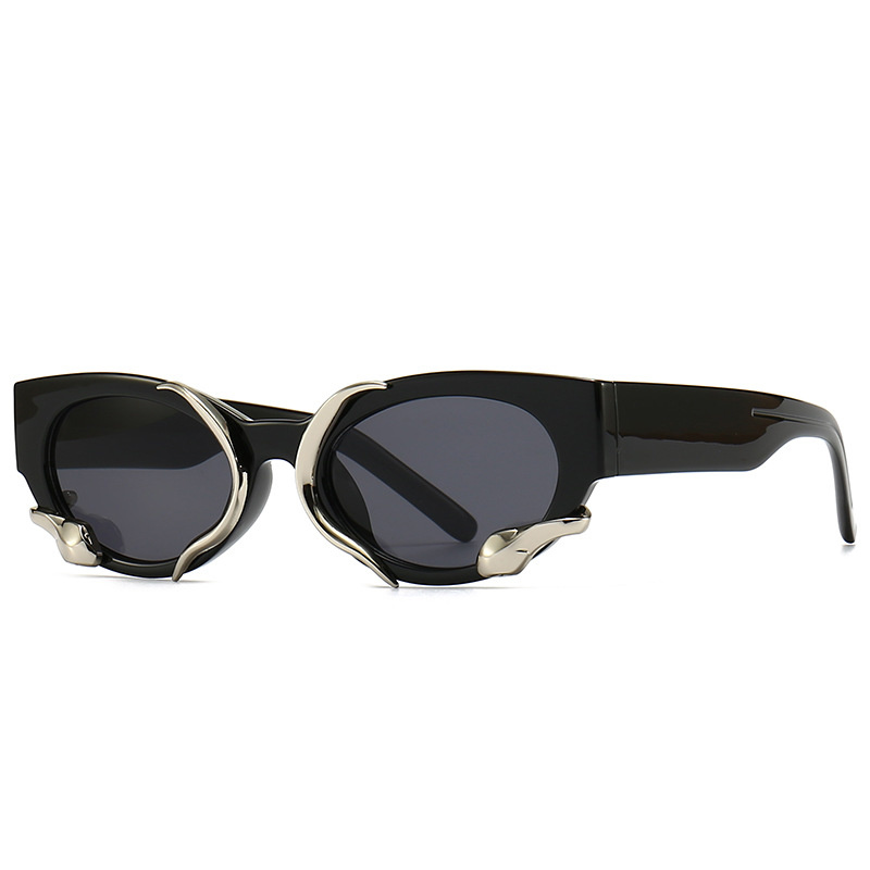 Lunettes De soleil œil De chat De luxe pour femmes, marque De styliste, mode, petite monture, Hip Hop rétro, nuances miroir Gafas De Sol