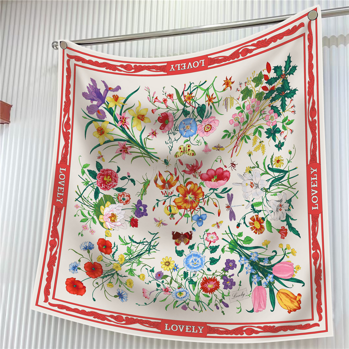 Foulard en soie pour femmes, châle d'été élégant, couvre-chef, Bandana, idée cadeau pour la fête des mères, nouvelle mode 90x90CM 2024