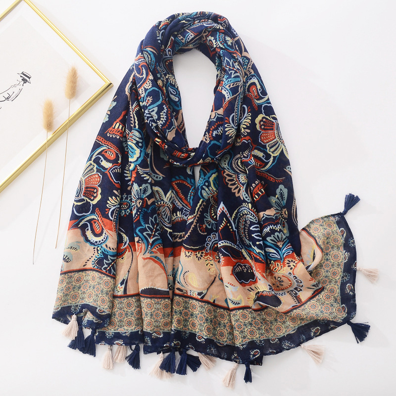 Écharpe de marque florale Designers de luxe nouveau Style femmes foulards élégants châles de câlin rose violet écharpe Bandana châles de conception de mode