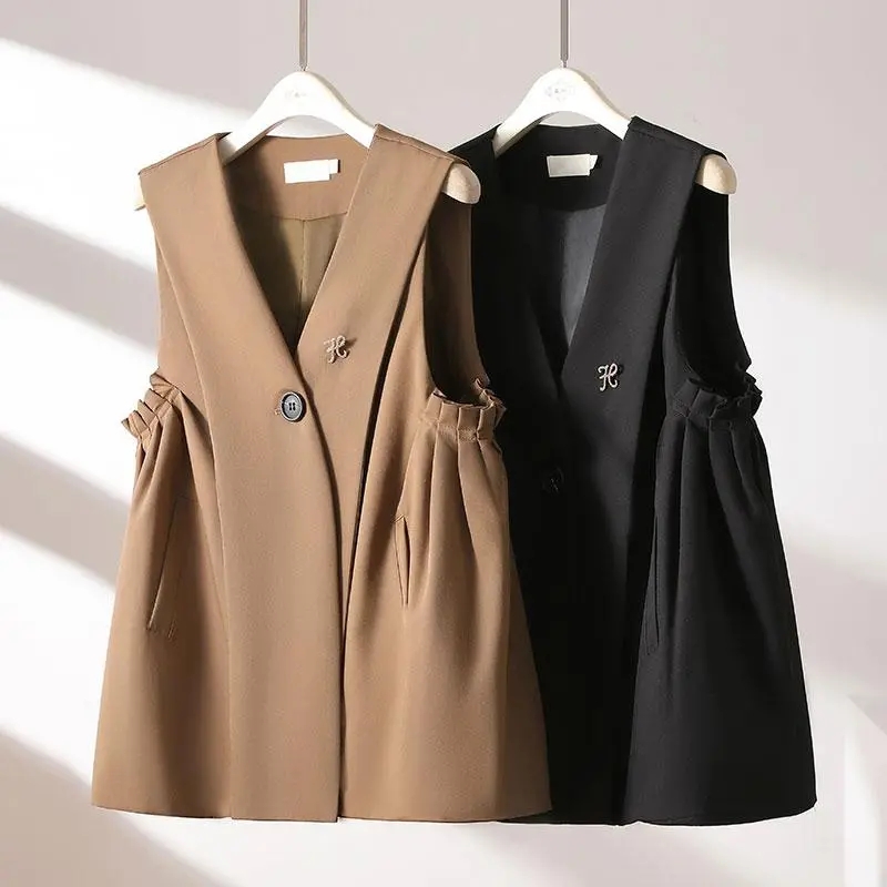 Manteau en émail pour femme, veste gilet pour femme, version coréenne, tempérament, document solide, clip cheval pour femme, mode printemps 2024