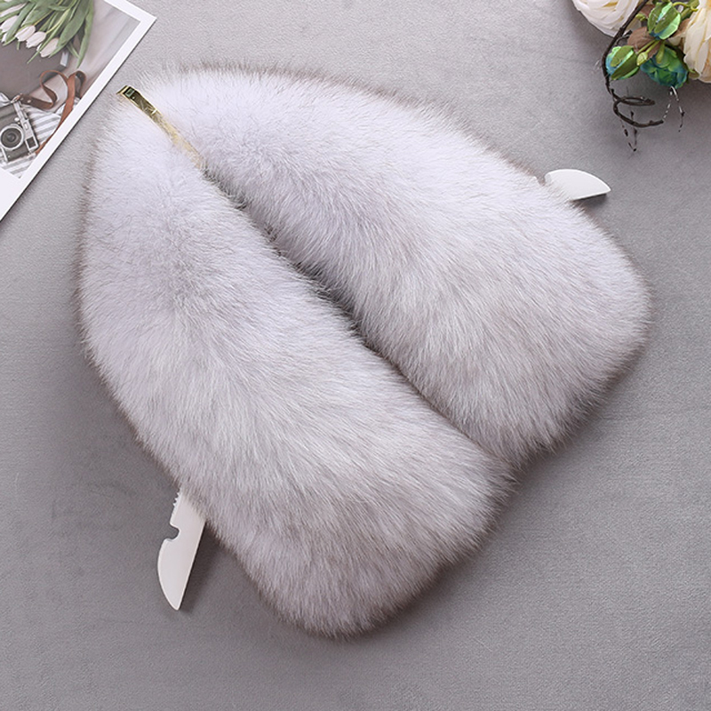 Col en fourrure de renard véritable pour l'hiver, col en fourrure naturelle, écharpe en fourrure de renard authentique, châle, accessoire de col de manteau pour femme, écharpes chaudes et tendance
