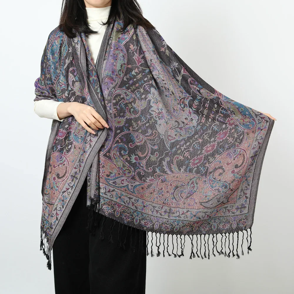 Pashmina Hijab écharpe imprimé Hijabs Long cachemire châle femme Foulard doux Turban bandeau femmes bandeau marque de luxe châle