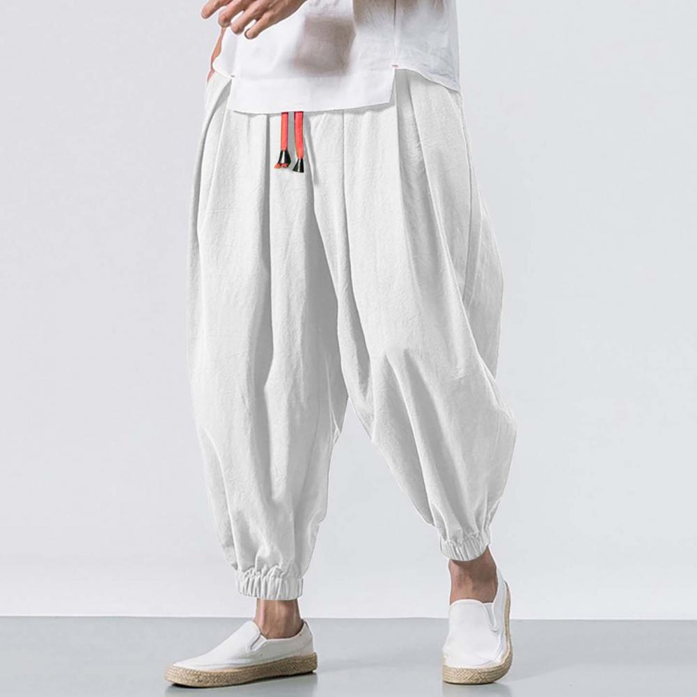 Pantalon de Jogging Baggy pour hommes, nouvelle mode, avec cordon de serrage, jambes larges, japonais, décontracté, ample, 2024